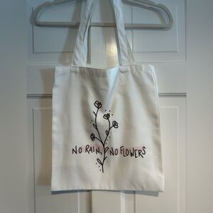 White Floral Tote Bag